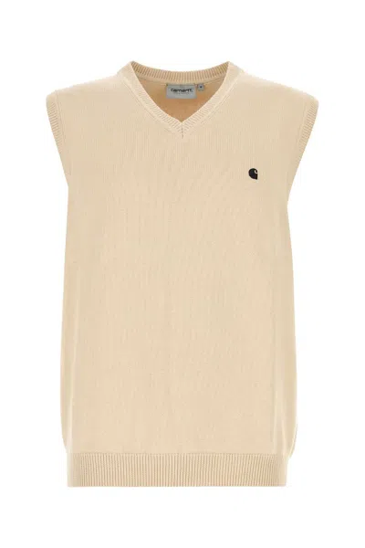 Carhartt Wip Sand Cotton Madison Vest Sweater