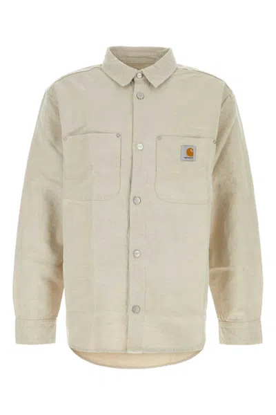 Carhartt Wip Sand Denim Walter Shirt Jac In Neutral
