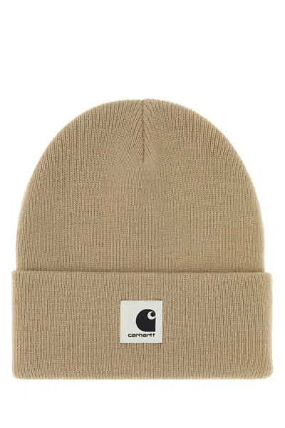 Carhartt Wip Sand Knit W Ashley Beanie In Transparent
