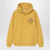 Carhartt Sandwich Logo Print Hooded Sweatshirt In Yellow