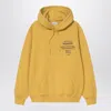 Carhartt Sandwich Logo Print Hooded Sweatshirt In Yellow