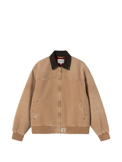 Carhartt Wip Santa Fe - Cotton Jacket In Brown