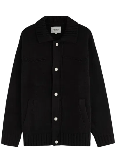 Carhartt Wip Santa Fe Knitted Cardigan In Black