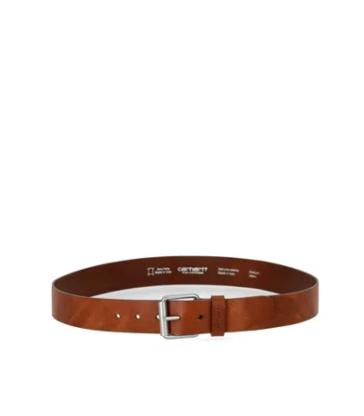 Carhartt Wip Script Cognac Belt In Brown