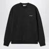 Carhartt Black Crewneck Sweatshirt With White Embroidered Logo