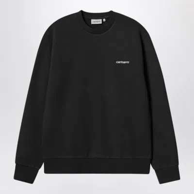 CARHARTT CARHARTT WIP SCRIPT EMBROIDERY BLACK SWEATSHIRT