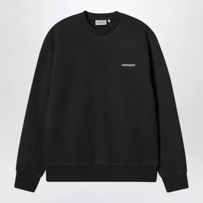 CARHARTT CARHARTT WIP  SCRIPT EMBROIDERY BLACK SWEATSHIRT
