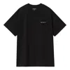 Carhartt Script Logo-embroidered T-shirt In Black