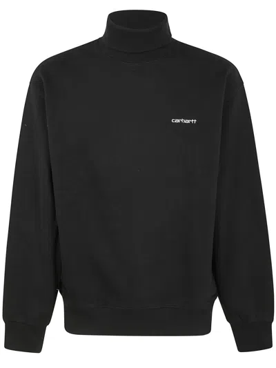 Carhartt Wip Script Mockneck Sweat Clothing In Black