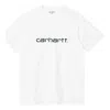 Carhartt Cotton T-shirt With Logo And Crew Neck In White