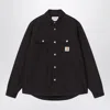 Carhartt Selby Shirt Jac Cotton Canvas Casual Blue In Black