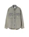 Carhartt Oversized Shirt Crafted From Sandblasted Cotton Denim In Blue