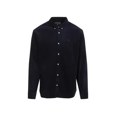 Carhartt Madison Corduroy Long-sleeved Shirt In Blue