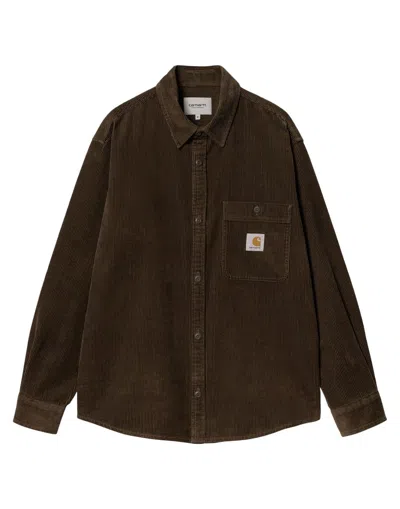 Carhartt Rhodes Long-sleeve Corduroy Shirt In Green