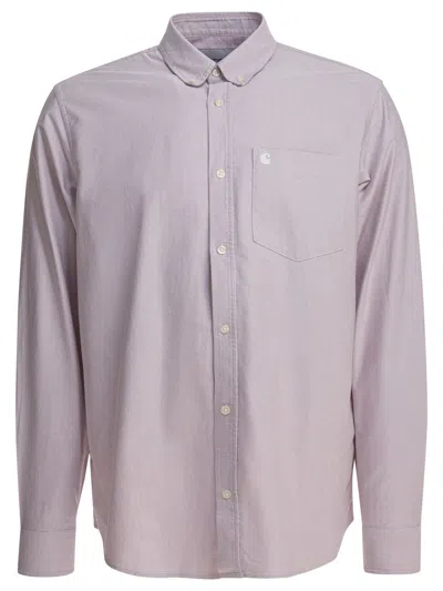Carhartt Wip Shirt "l/s C-logo" In Pink