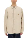 Carhartt Walter Cotton And Linen-blend Canvas Shirt Jacket In Neutral