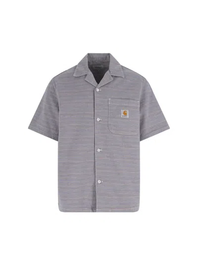Carhartt Short Sleeve Shirt Chest Pocket In Gray