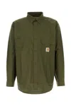 Carhartt Poplin Irwin Shirt With Button-down Collar In Green