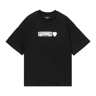 Pre-owned Carhartt Wip Short-sleeve Deconstructed Label T-shirt 'black' | Men's Size M