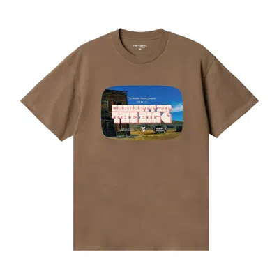 Pre-owned Carhartt Wip Short-sleeve Greatest Flicks T-shirt 'coconut' | Brown | Men's Size Xl