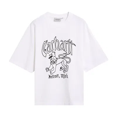 Pre-owned Carhartt Wip Short-sleeve Hackwork T-shirt 'white' | Men's Size Xl