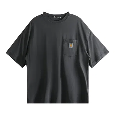 Pre-owned Carhartt Wip Short-sleeve Hudson Pocket T-shirt 'black' | Men's Size Xl