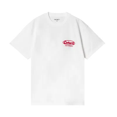 Pre-owned Carhartt Wip Short-sleeve Logo T-shirt 'white' | Men's Size L