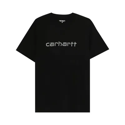 Pre-owned Carhartt Wip Short-sleeve Rivet Script T-shirt 'black' | Men's Size M