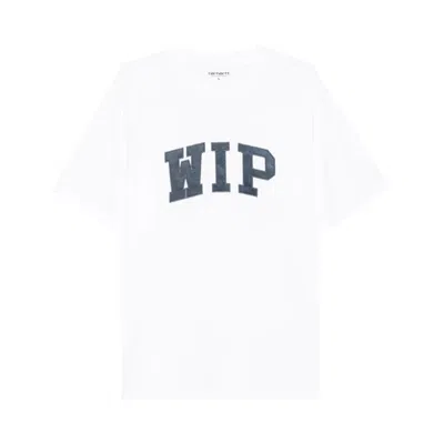 Pre-owned Carhartt Wip Short-sleeve T-shirt 'white/dusky Blue' | Men's Size Xxl