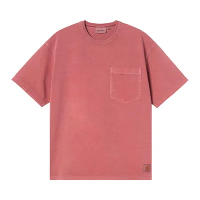 Pre-owned Carhartt Wip Short-sleeve Torion Pocket T-shirt 'marsala Grind Wash' | Red | Men's Size M