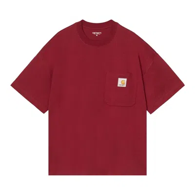 Pre-owned Carhartt Wip Short-sleeve Work Pocket T-shirt 'scarlet' | Red | Men's Size Xl