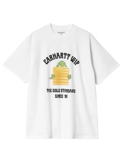 Carhartt Wip Short Sleeves Gold Standard T-shirt In White