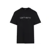 Carhartt Wip Short Sleeves Rivet Script T-shirt In Black