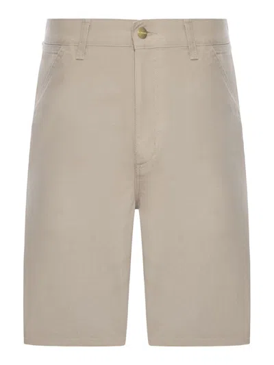 Carhartt Walter Single Knee Canvas Shorts In Neutral