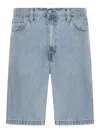 Carhartt "landon" Bermuda Shorts With Belt Loops In Blue