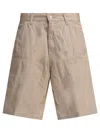 Carhartt Tailored Shorts With Pockets And Belt Loops In Beige