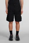 Carhartt Wip Cole Cargo Wool Poplin Bermuda Shorts In Black