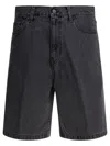 Carhartt Tailored Shorts With Pockets And Belt Loops In Black
