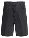 Carhartt Tailored Shorts With Pockets And Belt Loops In Black