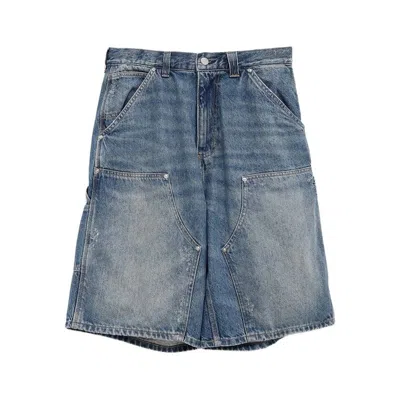 Carhartt Utility Denim Shorts Dual Knee Design In Blue