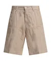 Carhartt Tailored Shorts With Pockets And Belt Loops In Nude