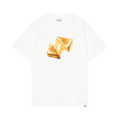 Pre-owned Carhartt Wip Short-sleeve Cheese Toast T-shirt 'white' | Men's Size M