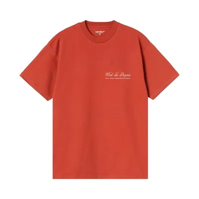 Pre-owned Carhartt Wip Short-sleeve Cloud Heart T-shirt 'oxide Red' | Men's Size Xxl
