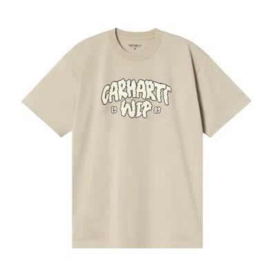 Pre-owned Carhartt Wip Short-sleeve Cloud Script T-shirt 'barchan' | Tan | Men's Size M In Brown
