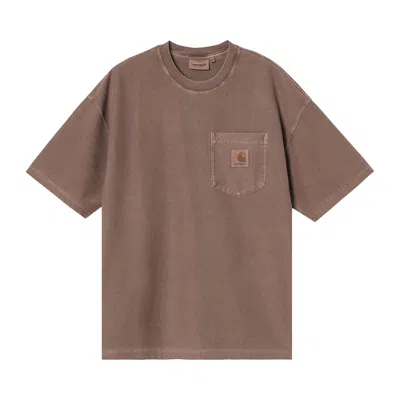 Pre-owned Carhartt Wip Short-sleeve Loose Pocket T-shirt 'tobacco (garment Dyed)' | Brown | Men's Size L