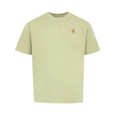 Pre-owned Carhartt Wip Short-sleeve Nelson T-shirt 'gentle Green' | Men's Size S