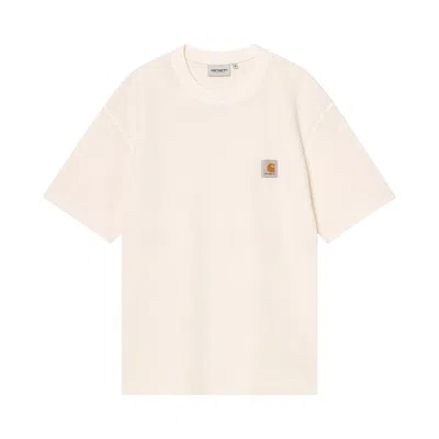 Pre-owned Carhartt Wip Short-sleeve Nelson Waffle T-shirt 'natural' | Tan | Men's Size L In Brown