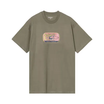 Pre-owned Carhartt Wip Short-sleeve Sardinas T-shirt 'leaf' | Green | Men's Size L