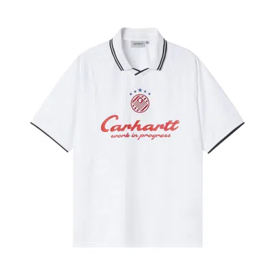 Pre-owned Carhartt Wip Short-sleeve Terrace T-shirt 'heart Train Jacquard/white' | Multi-color | Men's Size S In Multicolor