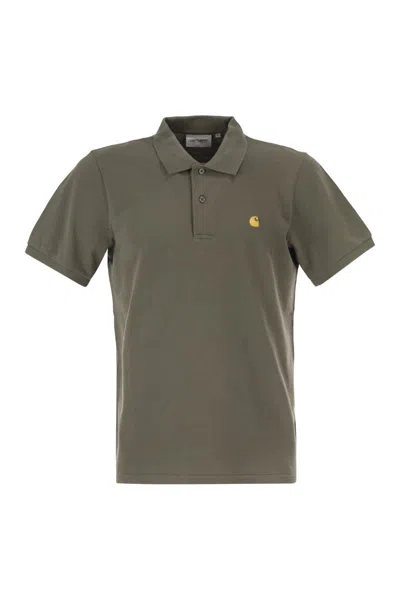 Carhartt Wip Short-sleeved Piqué Polo Shirt In Green